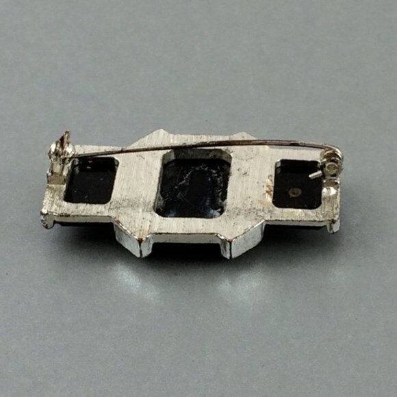 Hand-Painted Ferret Black Brooch Pin Silvertone Metal  Pet Artisan Polecat - Picture 13 of 16